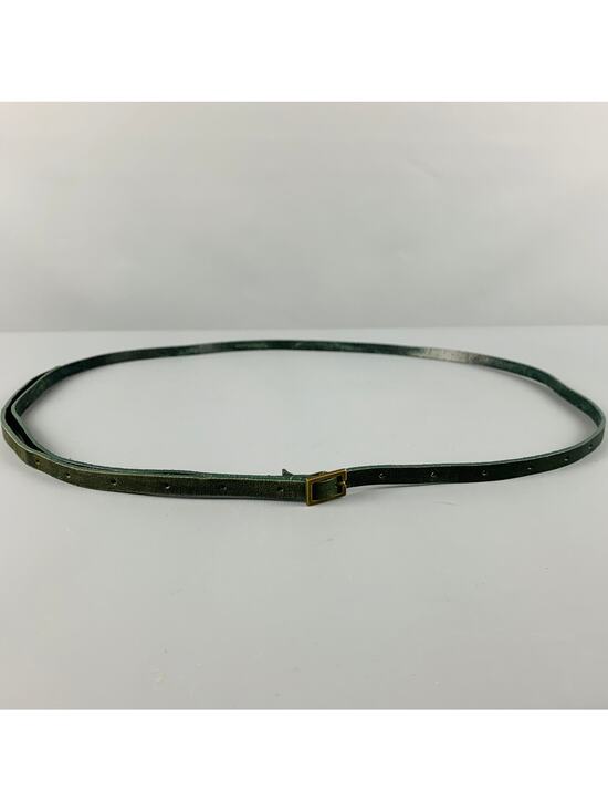 VINTAGE Size XL Thin Green Leather Belt